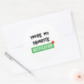 Favoriete melding - Bright Ronde Sticker (Envelop)