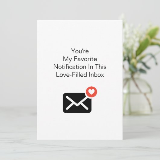 Favoriete melding Liefde Valentijn Jubileum Feestdagenkaart (Staand voorkant)