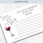 Favoriete Memory Vino voor Vows Vrijgezellenfeest Kaart