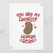 Favoriete menselijke boon kaart (Voorkant / Achterkant)