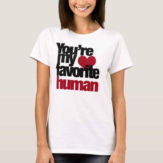 Favoriete menselijke liefde t-shirt (Voorkant)