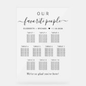 Favoriete Mensen 10 Tafel Bruiloft Zitplaatsen Fro Acryl Bord (Voorkant)