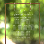 Favoriete Mensen 10 Tafel Bruiloft Zitplaatsen Wis Acryl Bord