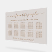 Favoriete Mensen 10 Tafel Taupe Bruiloft Zitplaats Acryl Bord (Hoek)