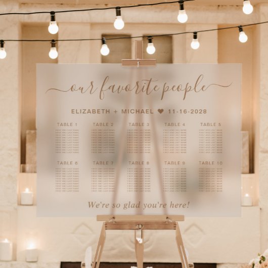 Favoriete Mensen 10 Tafel Taupe Bruiloft Zitplaats Acryl Bord