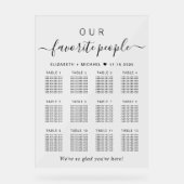 Favoriete Mensen 12 Tafel Bruiloft Zitplaatsen Acryl Bord (Voorkant)