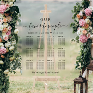 Favoriete Mensen 12 Tafel Bruiloft Zitplaatsen Acryl Bord