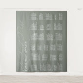 Favoriete mensen die een alfabetisch zitplaatskaar wandkleed (Voorkant)