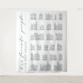 Favoriete mensen die een alfabetisch zitplaatskaar wandkleed (Voorkant)