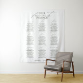 Favoriete Mensen Groene Sage Bruiloft Zitkaarten Wandkleed (In situ)