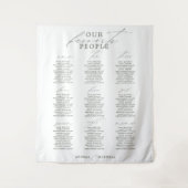 Favoriete Mensen Groene Sage Bruiloft Zitkaarten Wandkleed (Voorkant)