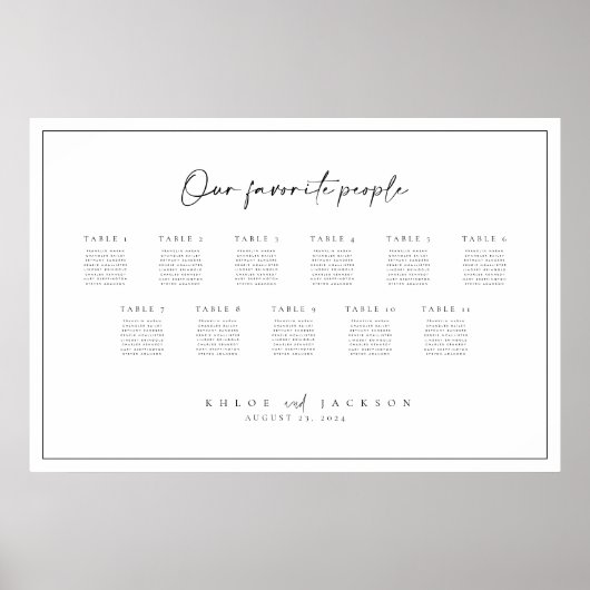 Favoriete mensen Minimale Weddenschappen Poster (Voorkant)