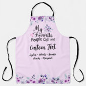 Favoriete mensen noemen me aangepaste naam, Paarse Schort (Voorkant)