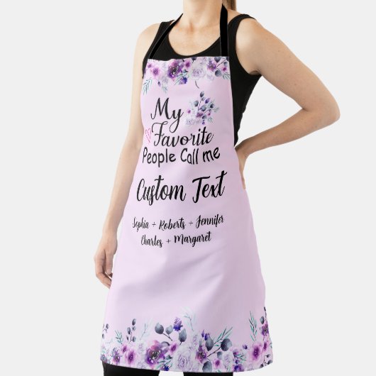 Favoriete mensen noemen me aangepaste naam, Paarse Schort (Insitu)