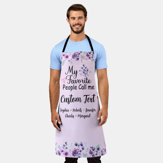 Favoriete mensen noemen me aangepaste naam, Paarse Schort (Gedragen)