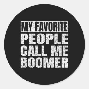 Favoriete mensen noemen me Boomer Opa Vaders Ronde Sticker