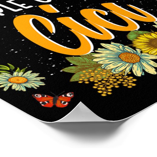 Favoriete mensen noemen me Cici T-shirt Moederdag  Poster (Hoek)