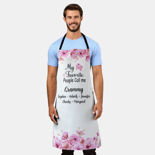 Favoriete mensen noemen me Grammy | Naam kleinkind Schort (Gedragen)