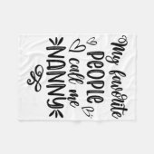 Favoriete mensen noemen me Nanny Moederdag Fleece Deken (Voorkant (Horizontaal))