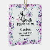 Favoriete mensen noemen me oma | Naam kleinkindere Keramisch Ornament (Rechts)