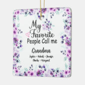 Favoriete mensen noemen me oma | Naam kleinkindere Keramisch Ornament (Links)