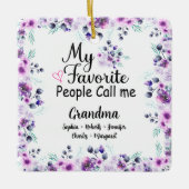 Favoriete mensen noemen me oma | Naam kleinkindere Keramisch Ornament (Voorkant)