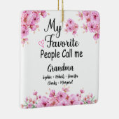 Favoriete mensen noemen me oma | Naam kleinkindere Keramisch Ornament (Rechts)