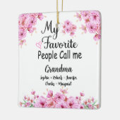 Favoriete mensen noemen me oma | Naam kleinkindere Keramisch Ornament (Links)