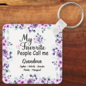 Favoriete mensen noemen me oma | Naam kleinkindere Sleutelhanger (Achterkant)