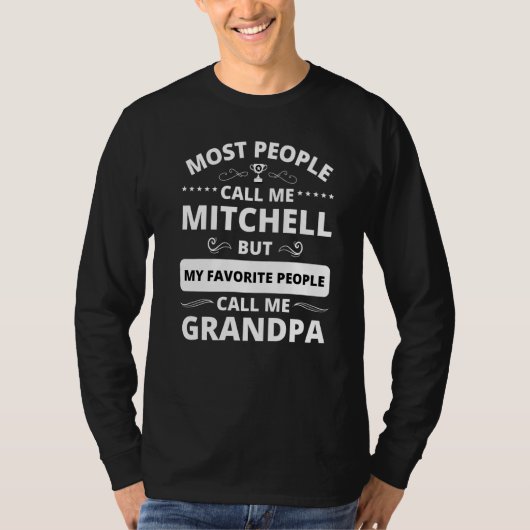 Favoriete mensen noemen me opa. Mitchell T-shirt (Voorkant)
