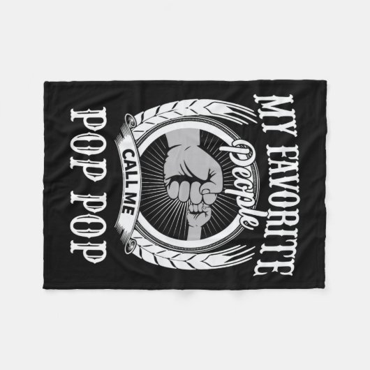 Favoriete mensen noemen me Pop Pop Opa Fleece Deken (Voorkant (Horizontaal))