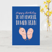 Favoriete mensenkoorsteen Pun Funny Birthday Kaart (Gele Bloem)