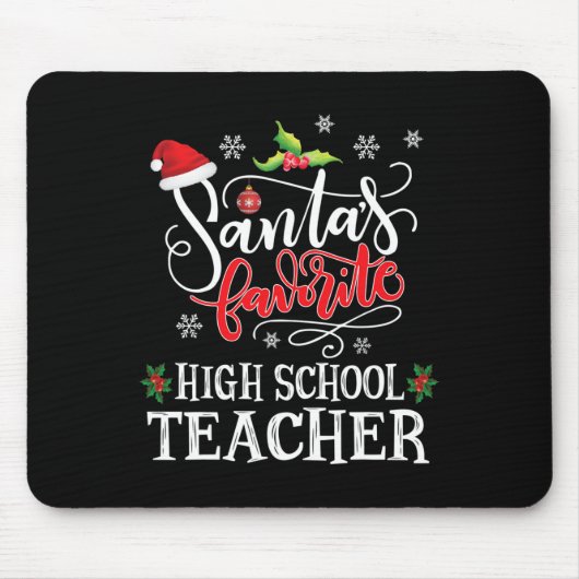 Favoriete middelbare school leraar kerstfeest cade muismat (Voorkant)