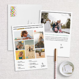 Favoriete momenten Jaar in Review Foto Holiday Car Feestdagenkaart