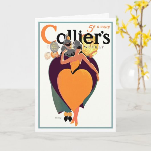  "FAVORIETE MYSTERIE" KOSTUUM BAL GROETEN KAART (Gele Bloem)