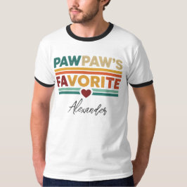 Favoriete naam van Pawpaw in retro eenvoudige mode T-shirt