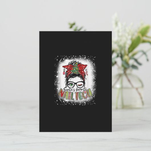 Favoriete nageltechnische boodschap van de kerstma kaart (Staand voorkant)