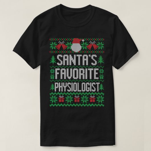 Favoriete natuurkundige van de kerstman, Funny van T-shirt (Design voorkant)