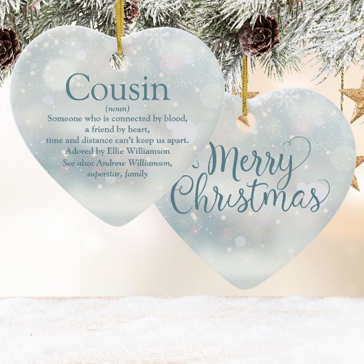 Favoriete neef definitie Prettig kerstfeest Keramisch Ornament