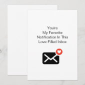 Favoriete notificatie Liefde Valentijn Jubileum Feestdagenkaart (Voorkant / Achterkant)