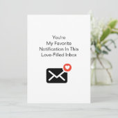 Favoriete notificatie Liefde Valentijn Jubileum Feestdagenkaart (Staand voorkant)