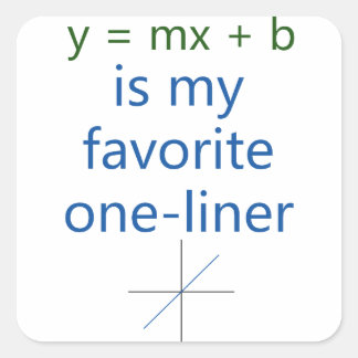 Favoriete oneliner vierkante sticker