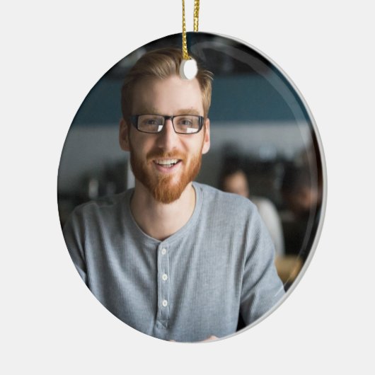 Favoriete oom definitie foto sneeuwvlokken script keramisch ornament (Links)