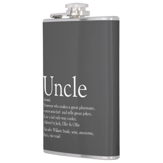 Favoriete Oom Definitie Grijs Heupfles (Links)