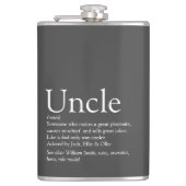 Favoriete Oom Definitie Grijs Heupfles (Voorkant)