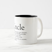 Favoriete oom Modern Definition Quote Tweekleurige Koffiemok (Voorkant rechts)