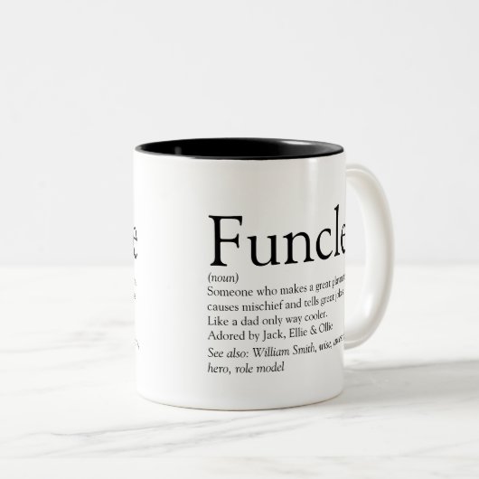 Favoriete Oom Moderne Definitie Modern Tweekleurige Koffiemok (Voorkant rechts)