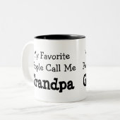 Favoriete opa tweekleurige koffiemok (Voorkant links)