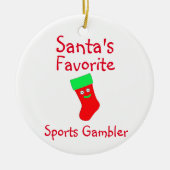 Favoriete Ornament voor gambler in Santa's (Voorkant)