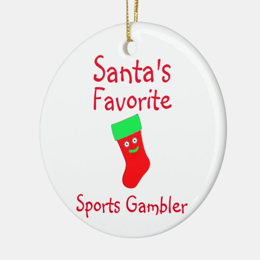 Favoriete Ornament voor gambler in Santa's (Links)